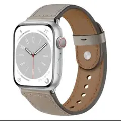 アップルウォッチ　apple watch　ベージュ　バンド　ホワイト　レザー