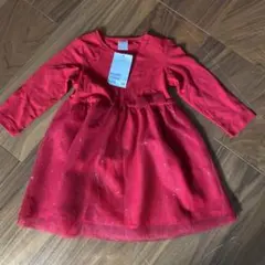 H&M ベビー　ワンピース　赤　新品　クリスマス　サンタ