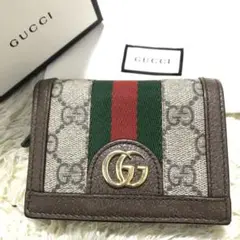 GUCCI 二つ折り財布 オフディア シェリーライン GG
