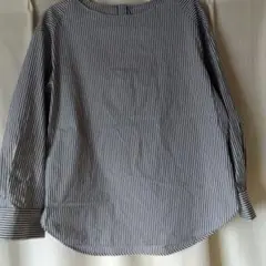 DoCLASSE ストライプ 長袖シャツ バックボタン