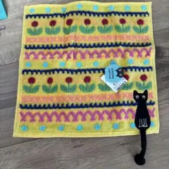 花柄と猫刺繍のハンカチ2枚セット