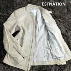 エストネーション レザージャケット シングルライダース ラムレザー L