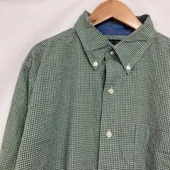 A856T チャップスアメリカ古着チェック柄ボタンダウン長袖シャツメンズ