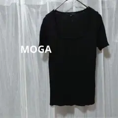 モガ スクエアネックリブニット スリムフィット