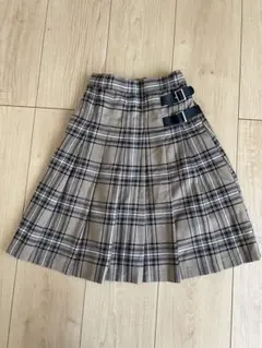 【美品】グローバルワークのチェック柄スカート バックル付き　サイズ100