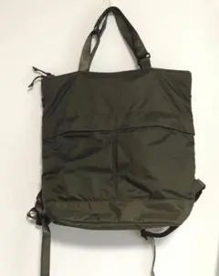 【廃盤】UNIQLO 2WAY リュック・トートバッグ オリーブ　ユーティリティ