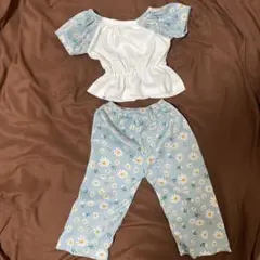 デイジー柄 トップスとパンツセット 100cm