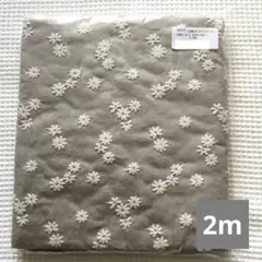 C&S 海のブロードにデイジーの刺しゅう ソイラテにアイボリー 2m
