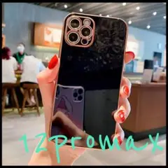 iPhone12promax カバー ケース ブラック シンプル 無地 おしゃれ