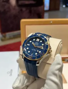 OMEGA オメガ 自動巻き 腕時計 青色 42mm