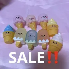 ② 訳あり ぷかぷかソフビ アイスクリーム ９個 おうち縁日 おままごと