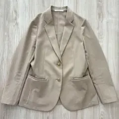 【美品】UNIQLO 感動ジャケット ベージュ S 456073 ストレッチ