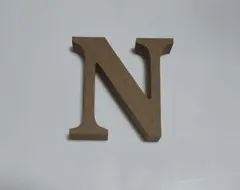 ウッド アルファベット N