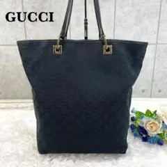 美品✨正規品 GUCCI グッチ ハンドバッグ トートバッグ GG総柄 ブラック