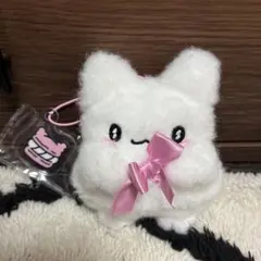はなまるおばけ　まるまるスイーツチャーム付きマスコット ピンク　プライズ品