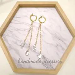 セール品　チェコビーズ　ロングイヤリング