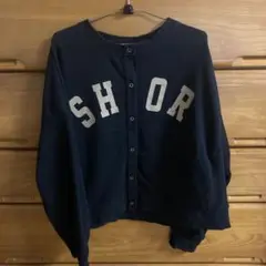 she mo shelly ロゴプリントスウェット　黒