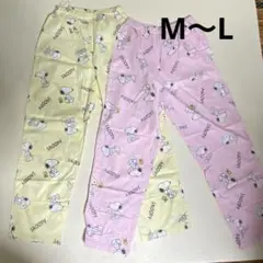 スヌーピー　パジャマ　ピンク　黄色
