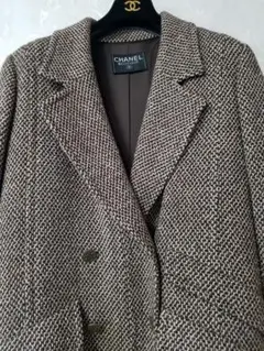 CHANELコート シャネルアウター ロング ボタン付 CHANELヴィンテージ