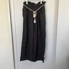 ニコアンドダークグレー墨色ワイドパンツLサイズ