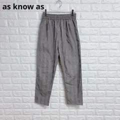 1834アズノゥアズ テーパードパンツ フリーサイズ グレンチェック オフィス