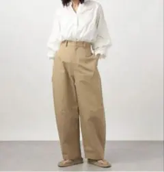 BARNYARDSTORM ⭐︎バレルパンツ　ベージュ　リネン混　チノパン
