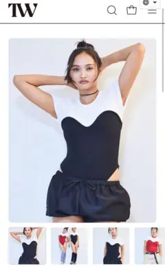 【美品】TW つぐみ　ボディスーツ ブラック　Sサイズ TW（トゥ） ｜スタイリスト亘つぐみがプロデュースするボディ