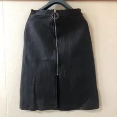 STELLA MARINA タイトスカート 黒 ストライプ