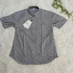 ✨️【新品】TAKEO KIKUCHI 半袖シャツ M ネイビー系✨️