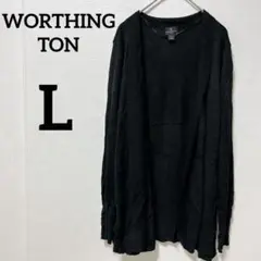 ✨海外古着✨WORTHINGTON 【PL】ブラック カーディガン シンプル