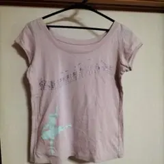 バレエ ウォームアップウェア Mサイズ 薄いピンク　Tシャツ　シルビア