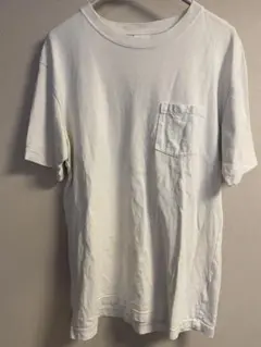 チャンピオン ホワイト 半袖 Tシャツ ポケット付き XL