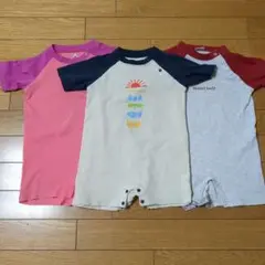 モンベル　半袖ロンパース　3枚セット　80