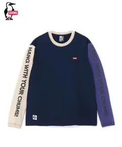 チャムス HWYC ロンTee／パープル クレイジー CH01-2276／XXL