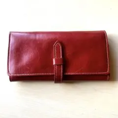 レッド長財布