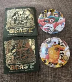 ワンピース ペンギン シャチ 缶バッジ BEAST ペンギン&シャチ　ベポ