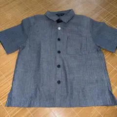 COMME CA ISM ストライプ半袖シャツ 130A