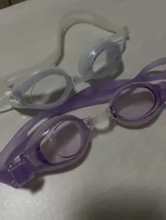 子供用ゴーグル 透明・紫色 2点セット