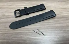 腕時計 ブラックラバーベルト 20mmサイズ　バネ棒付き