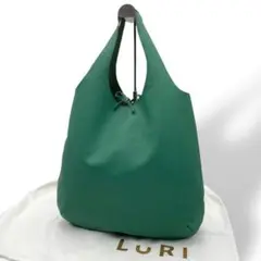 美品　LuRi レザー　トートバッグ　ショルダー　肩掛け　A4 グリーン
