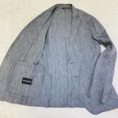 【美品/リネン100%】EMPORIO ARMANI テーラードジャケットデニム