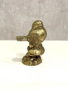 金の鳥の置物 オブジェ 金色 縁起 ゴールド