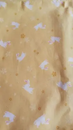 【お値下げ】和柄木綿 桜と遊ぶ兎