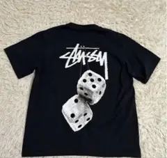 【STUSSY】ステューシー Tシャツ 半袖 ブラック L サイコロ ダイス