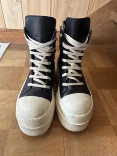 Rick owens double bumperデザインハイカットスニーカー