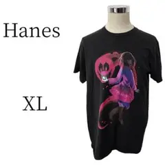 ★美品 Hanes ヘインズ ブラック Tシャツ・カットソー XL(LL)