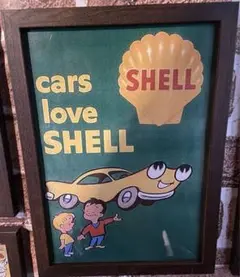 A4ポスター フレーム付 ヴィンテージ SHELL①