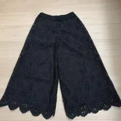 ロンハーマン コットンレース ワイドパンツ 黒
