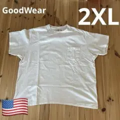 Goodwear 2XL オーバーサイズTシャツ　ベージュ　USA製
