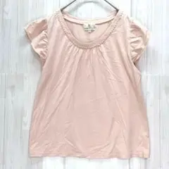 クミキョク　フリルスリーブカットソー　ピンク　7号